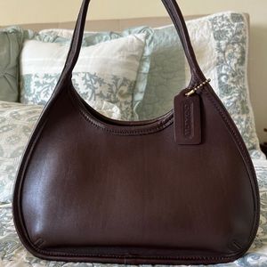 Vintage 90's Coach 9027 Leather Ergo Mini Boho Purse Brown